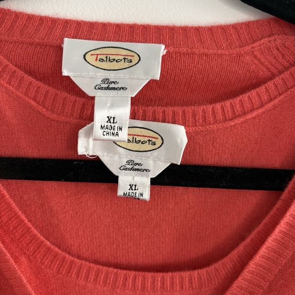 8Piece Bundle Of Talbots Women's XL Pure Cashmere Sweaters, Gray,Tan,Blue,Peach - Picture 3 of 16